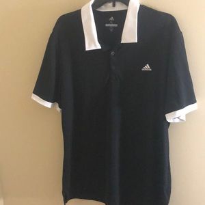 Black and white Adidas golf polo